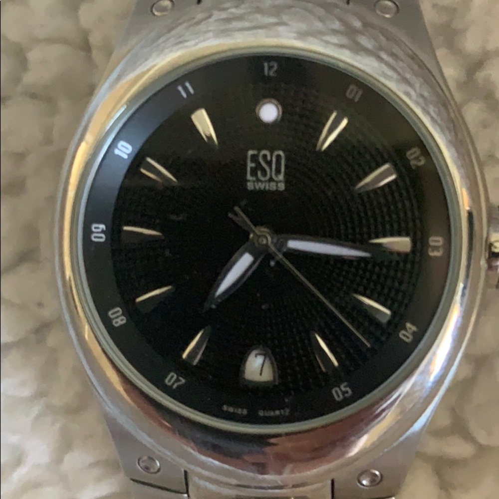ESQ Swiss Watch -Black dial with date and luminous